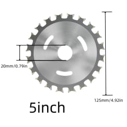 5-Inch/125Mm 40-Tooth Nail-Resistant Woodworking Saw Blade, 125mm Cutting Blade, Suitable for Wood, Plastic, and Metal, Mini Circular Saw Blade, Rotary Cutting Tool Blade, Hardware Tool Accessories, Tungsten Carbide Steel