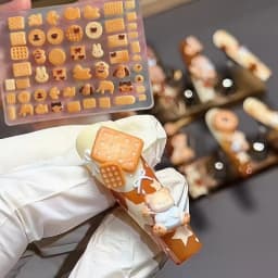Cute Animal Nail Art & Cookie Baking Mold Set - Dog & Rabbit Shapes Transparent Silicone Mini Decorations for Crafting