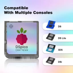 Chiscart Transparent Frosted MicroUSB DSpico Game Reader RP2040 16 MBit Compatible With NDS NDSL DSi 3DS Consoles