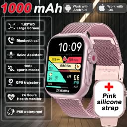 2026 New 1000 mAh Smart Watch Men Women 1.85“HD AMOLED GPS track Full Touch Screen IP68 Waterproof Bluetooth Call SmartWatch Man
