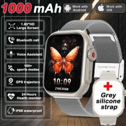 2026 New 1000 mAh Smart Watch Men Women 1.85“HD AMOLED GPS track Full Touch Screen IP68 Waterproof Bluetooth Call SmartWatch Man