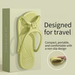 Foldable Travel Slippers Unisex EVA Flip Flops Hotel Non Slip Bathroom Indoor Outdoor Portable Lightweight Comfortable