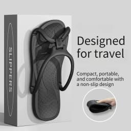 Foldable Travel Slippers Unisex EVA Flip Flops Hotel Non Slip Bathroom Indoor Outdoor Portable Lightweight Comfortable