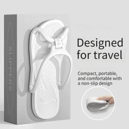Foldable Travel Slippers Unisex EVA Flip Flops Hotel Non Slip Bathroom Indoor Outdoor Portable Lightweight Comfortable