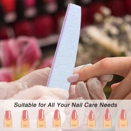 Professional Nail Files 100/180 Grit Nail Sanding Boards 10 Pieces of Zebra Double-sided Coarse Nail Files Used for Acrylic Nail