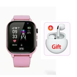 Lenovo New Upgrade 4G Kids Smart Watch GPS Tracker Video Call Sim Card SOS HD Camera Waterproof for Boys Girls with Earphone