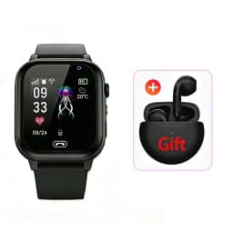 Lenovo New Upgrade 4G Kids Smart Watch GPS Tracker Video Call Sim Card SOS HD Camera Waterproof for Boys Girls with Earphone