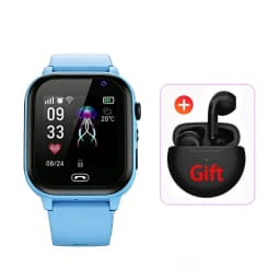 Lenovo New Upgrade 4G Kids Smart Watch GPS Tracker Video Call Sim Card SOS HD Camera Waterproof for Boys Girls with Earphone