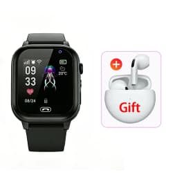 Lenovo New Upgrade 4G Kids Smart Watch GPS Tracker Video Call Sim Card SOS HD Camera Waterproof for Boys Girls with Earphone