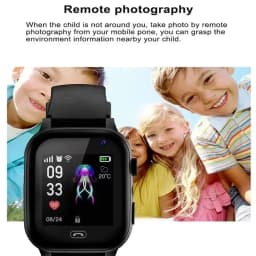 Lenovo New Upgrade 4G Kids Smart Watch GPS Tracker Video Call Sim Card SOS HD Camera Waterproof for Boys Girls with Earphone