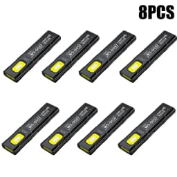 Powerful Mini COB Keychain Flashlight 5 Modes Rechargeable Hanging Work Light Waterproof Keyring Camping Walking Pocket Lamp