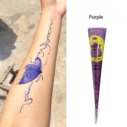 Dark Color Henna Tattoo Paste Hand-drawn Tattoo Paste Temporary Indian Henna Cones For Tattoo Body Special Body Art Paint