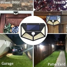 100LED Outdoor Solar Garden Light Outdoor Motion Sensor Lights Waterproof Solar Wall Lamp for Garden Fence Yard Pathway Stairs