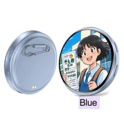 Anime E-Badge HD Screen Smart Dynamic Badge Pin Can Transfer Photos, GIFs, Animations, and Videos for Otaku Fans Gift