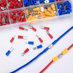 Automotive Insulated Electrical Wire Connector Kit Assorted Male Female Spade Ring Fork Butt Crimp Terminals Lugs Set for Cable