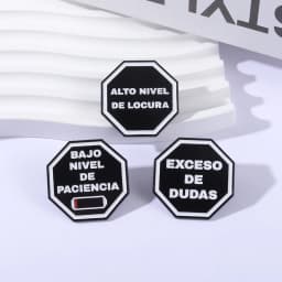 Spanish Quotes Collection Enamel Pins Comedy Ugly Girl Flork Memes Fitness Brooch Slang Low Battery Patience Badge Jewelry Gifts