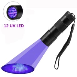 1-8PCS 395nm UV Flashlight 9/12LED Curing Light Ultraviolet Light Blacklight Detector for Pet Urine Scorpion Jewellry Inspection