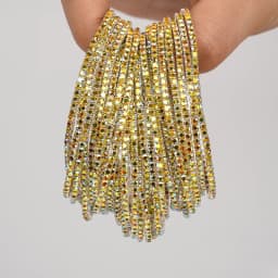 5pcs Fashion Crystal Rhinestone Elastic Bracelet For Women Stretch Stackable Bracelets Classic Wristband Daily Female Jewelry