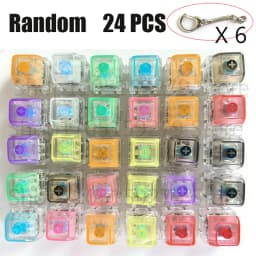 /LED free assembly keyboard keychain Fidget toy crystal clicker sensory toy stress relief keyboard keychain adult children's toy