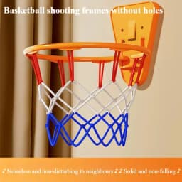Indoor Foldable Wall Mounted Basketball Hoop Household Mute Ball Children Basketball Training Equipment