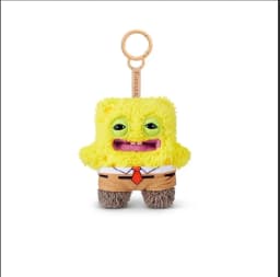 Fuggler SpongeBob Plush Pendant, Ugly Cute Teeth Monster Keychain, Kids Birthday Gift
