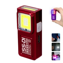 Powerfu LED Keychain Flashlight USB Rechargeable Magnetic COB Work Light Mini Pocket Torch Camping Walking Lamp Pen Clip Lantern