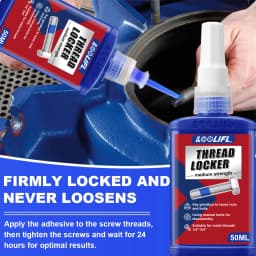 LOOLIFL 243 271 Screw Lock Threadlocker Red Screw Glue Thread Locking Agent Anaerobic Glue Anti-loose Universal Thread Sealants