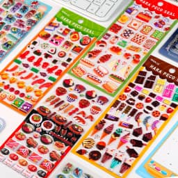 Japanese Sushi Food Cake 3D Puffy Foam Stickers Cute Cartoon Waterproof Decals for Girls DIY Craft Phone Decor Gifts