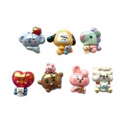 BT21 Bead Cartoon Bead Resin Bts Straight Hole Bead DIY Mobile Phone Chain Pendant Accessories LINE FRIENDS