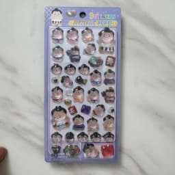 Kawaii Japanese Sumo Ninja Cartoon 3D Crystal Relief Stickers Creative Girl Phone Case Decoration Birthday Gift Accessories S