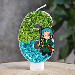 Hot One Piece Theme Candle Number 0-9 Luffy Candle Cake Decoration Birthday Party for Kids Baby Shower Toy Gifts