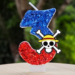 Hot One Piece Theme Candle Number 0-9 Luffy Candle Cake Decoration Birthday Party for Kids Baby Shower Toy Gifts