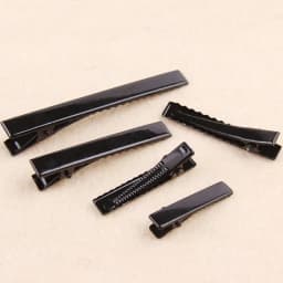 30PCS/Lot High Quality 3.2-5.5cm Silver-Color Black Hair Clips Flat Barrettes Iron Hairpins DIY Hair Accessories For Women Girls