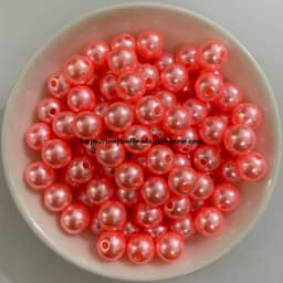 Acrylic Imitation Pearl Round Ball Spacer Beads 4 6 8 10 12MM Pick Size Color For Jewelry Making DIY Hole Size 1.5mm