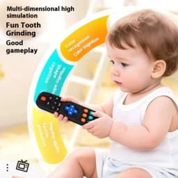 Teething Toys for 0-12 Month Babies - Baby TV Remote Control Shaped Toy - Baby Teether Suitable for Boys and Girls