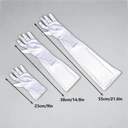 4 lengths Women Solid Color Satin Wedding Party Long Gloves Opera/Elbow/Wrist Stretch Carnival Party Etiquette Performance