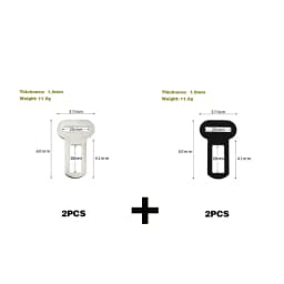 4PCS Seat Belt Adapters Car Metal Clips for Pet Leashes, Compatible with Truck & Car Seats Metal Seat Belt Clip and Buckle Lock
