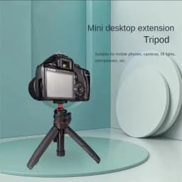 Roreta Mini Extendable Desktop Tripod Handheld Photography Bracket Stand W/ Flexible Ballhead 1/4 Inch Screw Mount for Selfie