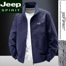 2026 Jeep Spirit Stand-up Collar Jacket, a large-size informal workwear suitable for spring and autumn, a windproof outdoor spor