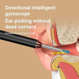 Tinsol 1296P Smart Visual Ear Cleaner Ear Spoon Otoscope USB-C Charging Endoscope Earwax Removal Tool with Camera