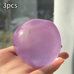Transparent Mochi Squishy Decor Slow Rising TPR Fidget Squeeze Prop with Coconut Oil Texture Super Soft Comfort for Adults