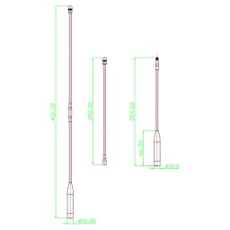 GIZONT LoRa 868MHz 915MHz Antenna For Meshtastic Heltec V3 & V4 ESP 32 Two Sections Soft Whip Antenna, Flexible and Bendable