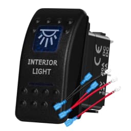 12v/24v Blue Led Light 5 Pin On Off SPST Rocker Switch 7 Pin On Off On ARB Carling Style Car Boat Waterproof Pump Push Switch