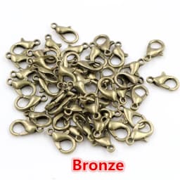 10x5mm/12x6mm/14x7mm/16x8mm 9 Colors Plated Fashion Jewelry Findings,Alloy Lobster Clasp Hooks for Necklace&Bracelet Chain DIY