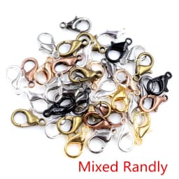 10x5mm/12x6mm/14x7mm/16x8mm 9 Colors Plated Fashion Jewelry Findings,Alloy Lobster Clasp Hooks for Necklace&Bracelet Chain DIY