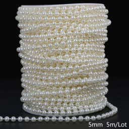 ABS Imitation Ivory Pearl Bead Chain Line Cord Thread Trim for DIY Wedding Party Decoration & Jewelry Findings Craft Accessories