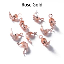100-200pcs Connector Clasp Fitting 4*7mm Ball Chain Calotte End Crimps Beads Connector Components For DIY Jewelry Making Supplie
