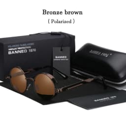 2020 Retro Round Metal HD Polarized Punk Steampunk Sunglasses For Women Men,Vintage Sun Glasses Oculos De Sol Meminino Masculino