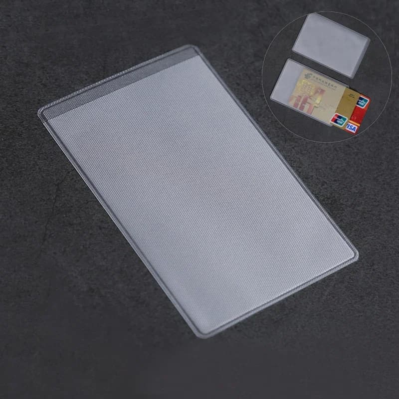 10pcs Travel PVC Cards Holder ID Bus Business Bank Credit Card Holder Transparent Waterproof Cards Protecting Cover Pouch Bag