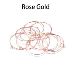 50pcs/lot 20 25 30 35 mm KC Gold Hoops Earrings Big Circle Ear Wire Hoops Earrings Wires For DIY Jewelry Making Supplies